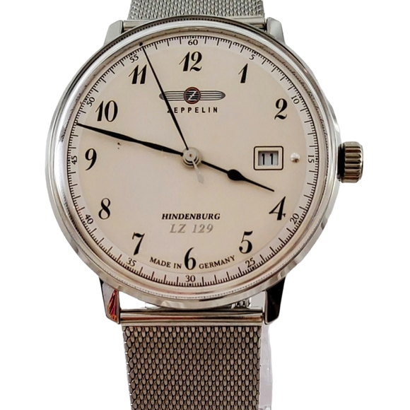 ZEPPELIN 100 JAHRE LZ 129 HINDENBURG STAINLESS STEEL MEN'S WATCH - Picture 3 of 16